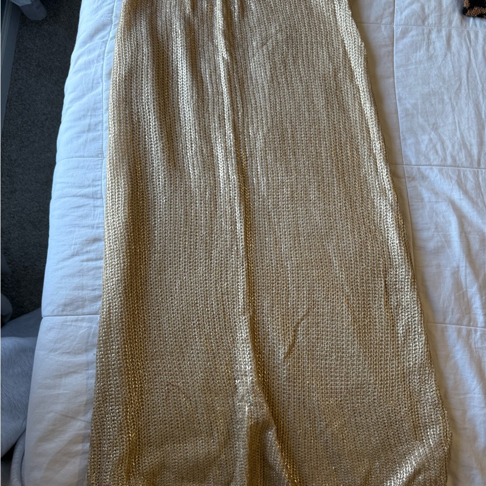 SHEIN Gold Maxi Skirt